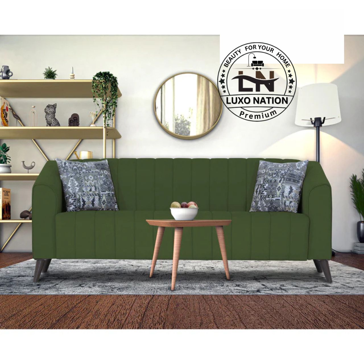 Luxo Nation Modern Luxury Sofa in Premium Velveto Suede & Stylish sofa