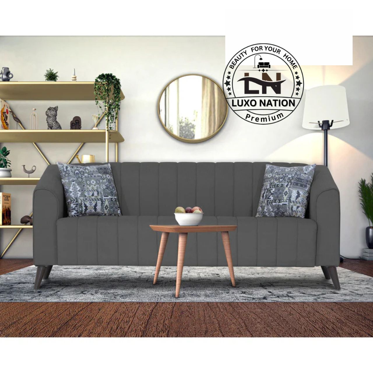 Luxo Nation Modern Luxury Sofa in Premium Velveto Suede & Stylish sofa