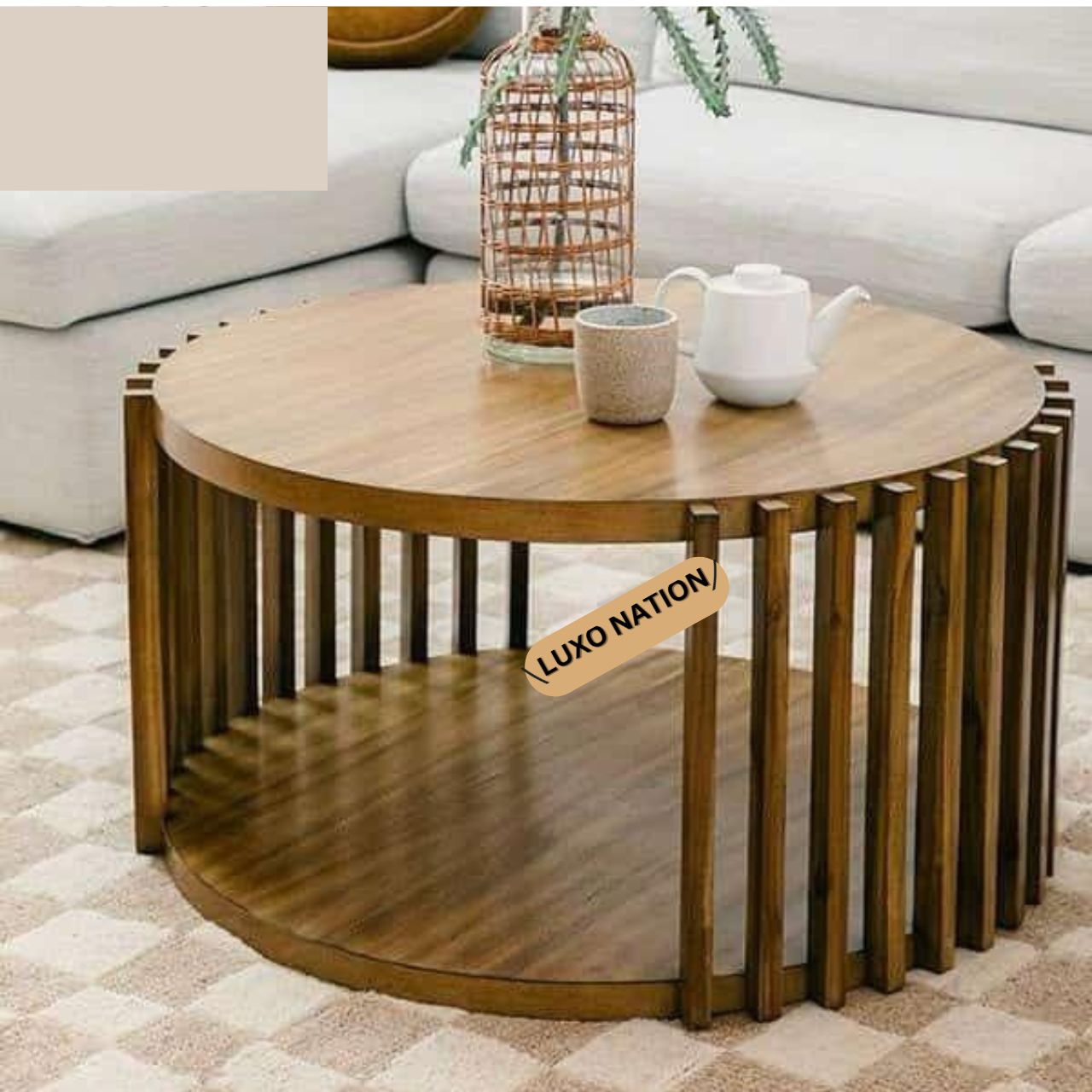 Luxo Nation Luxury Teakwood Coffee & Center Table – Elegant & Durable