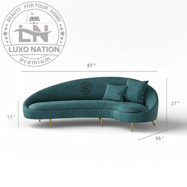 Luxo Nation ZenArc Curve Sofa – Harmony of Shape & Comfort