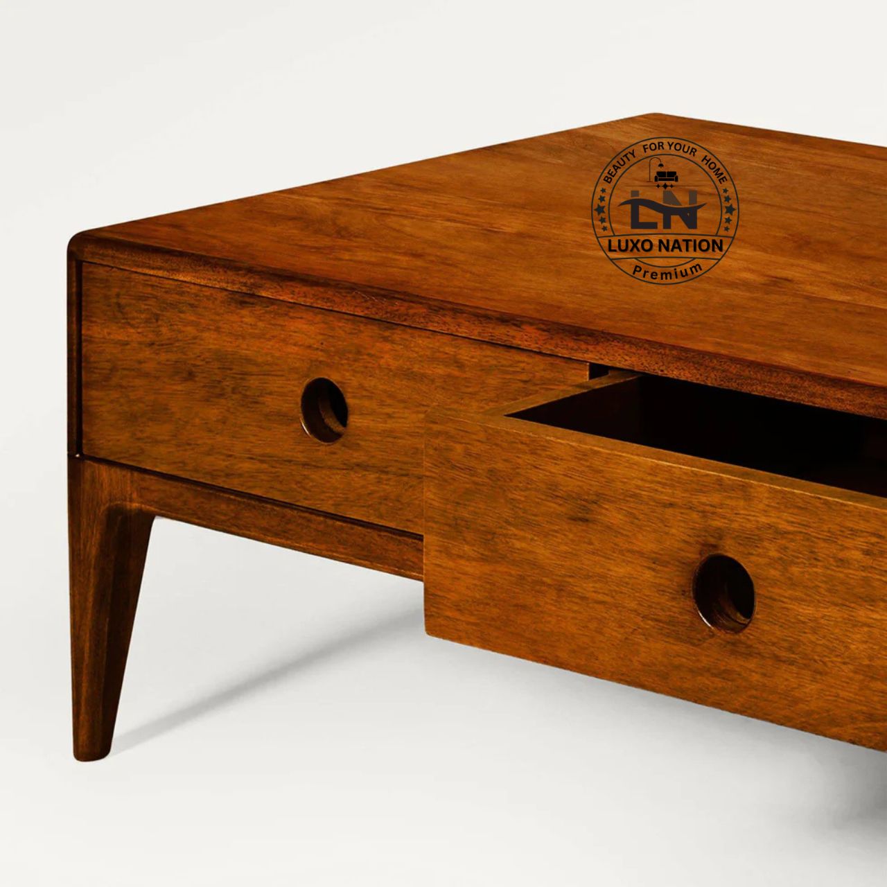 Luxo Nation Drawer Storage Luxury Center Table – wooden Table
