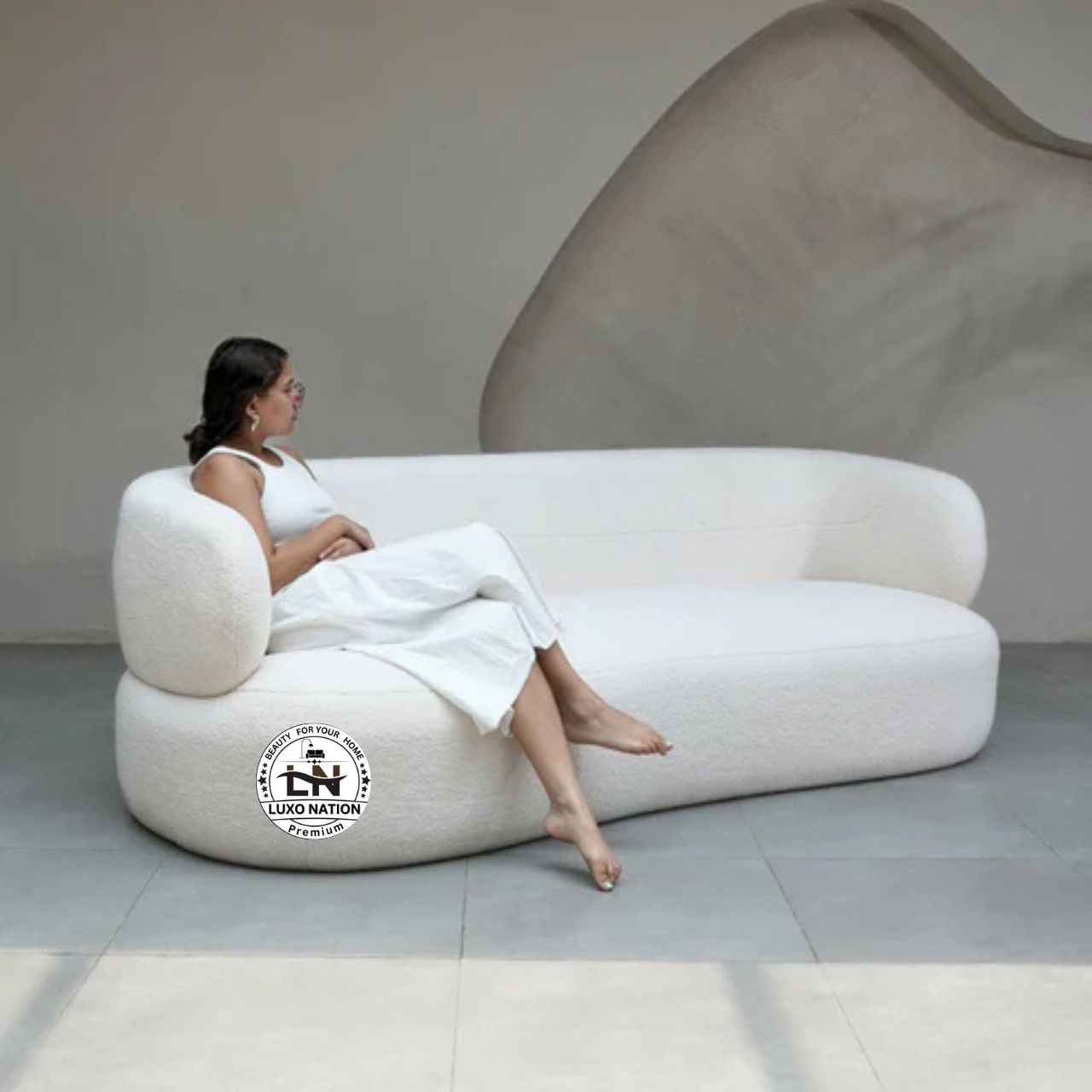 Luxo Nation curve Luxury Sofa – RoyalFlow Elegance Meets Ultimate Comfort
