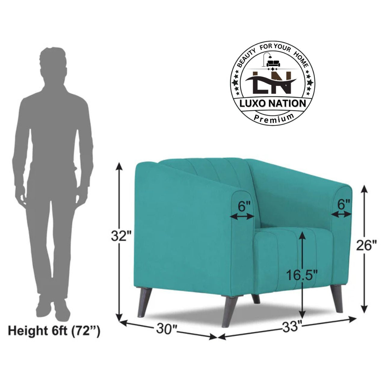 Luxo Nation Modern Luxury Sofa in Premium Velveto Suede & Stylish sofa