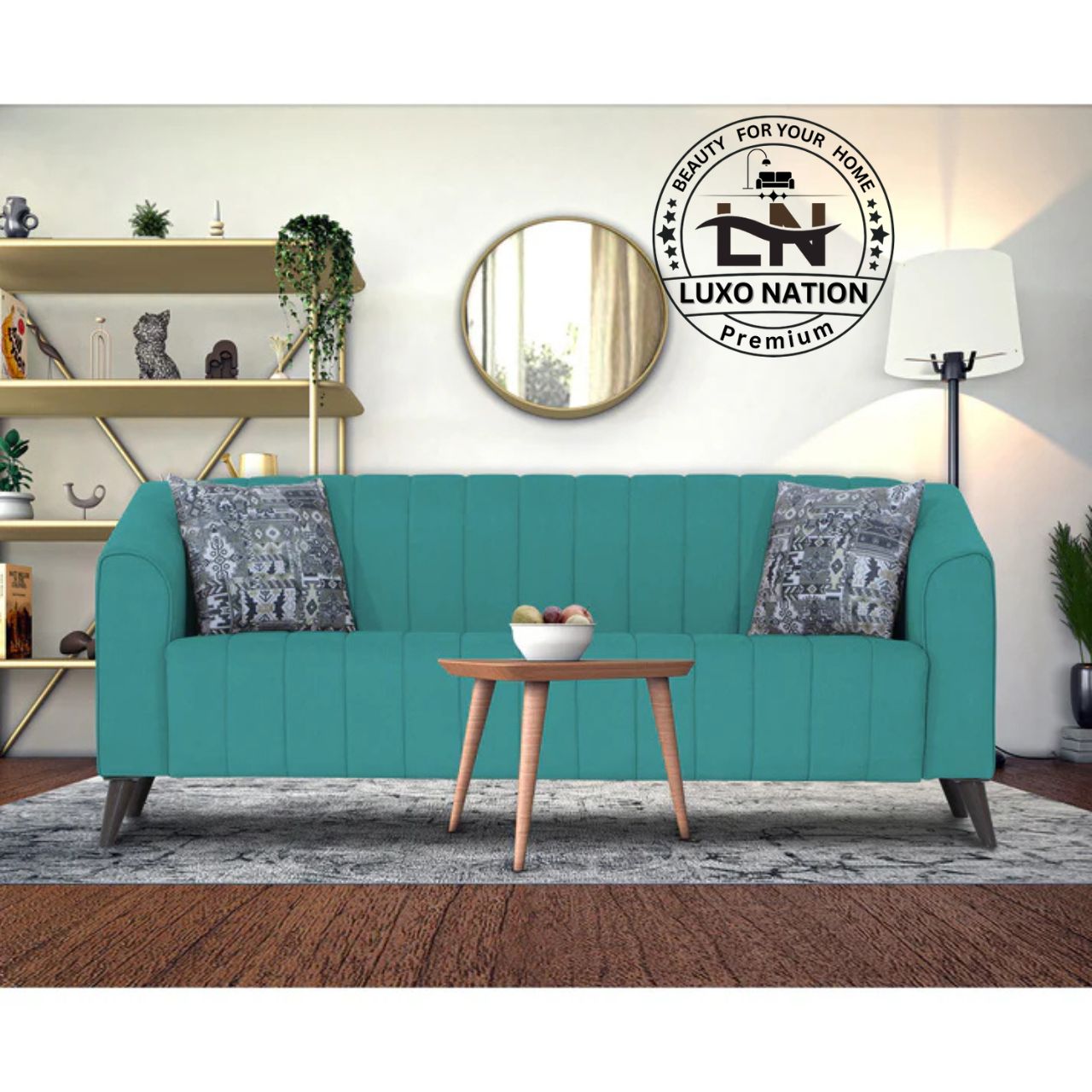 Luxo Nation Modern Luxury Sofa in Premium Velveto Suede & Stylish sofa