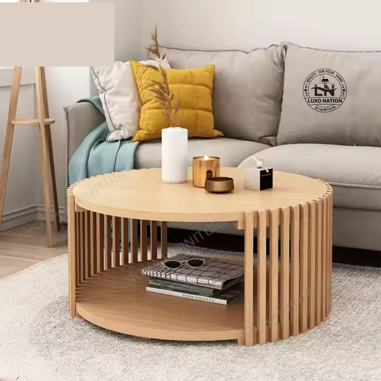 Luxo Nation Luxury Teakwood Coffee & Center Table – Elegant & Durable