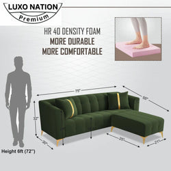 Luxo Nation Modern Luxury Sectional Sofa – Ultimate Comfort & Style