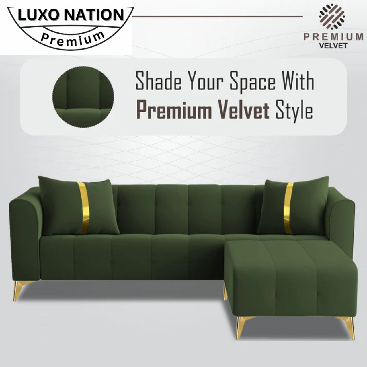 Luxo Nation Modern Luxury Sectional Sofa – Ultimate Comfort & Style