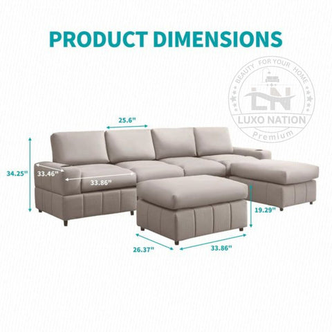 Luxo Nation Luxury L-Shaped & U-Shaped Sofas – Premium Comfort sofa