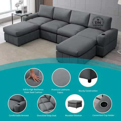 Luxo Nation Luxury L-Shaped & U-Shaped Sofas – Premium Comfort sofa