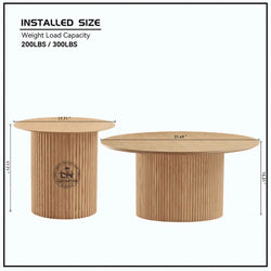 Luxo Nation Teak Wood Coffee Table – Durable & Long-Lasting Design