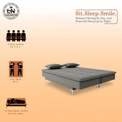 Luxo Nation FoldEase – Premium 3-Seater Sofa Cum Bed (4x6)