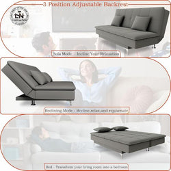 Luxo Nation FoldEase – Premium 3-Seater Sofa Cum Bed (4x6)