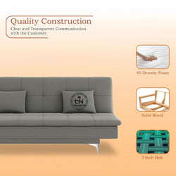 Luxo Nation FoldEase – Premium 3-Seater Sofa Cum Bed (4x6)