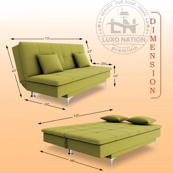 Luxo Nation FoldEase – Premium 3-Seater Sofa Cum Bed (4x6)
