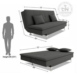 Luxo Nation FoldEase – Premium 3-Seater Sofa Cum Bed (4x6)