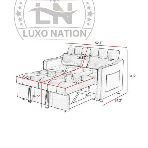 Naazstyle Foldable Sofa by Luxo Nation – Sofa by Day, Bed by Night