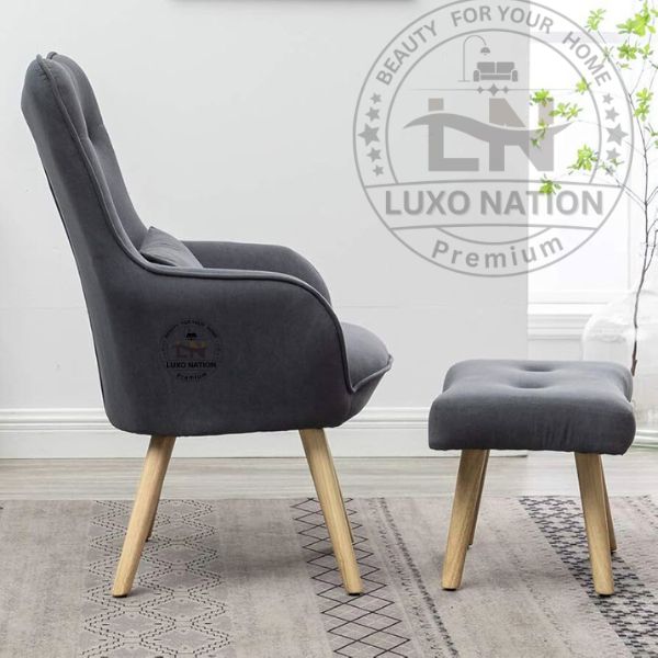 Luxo Nation Accent Chair + Ottoman – NaazStyle Cozy & Classy Look
