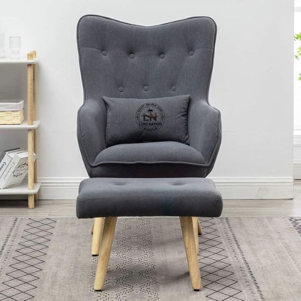 Luxo Nation Accent Chair + Ottoman – NaazStyle Cozy & Classy Look
