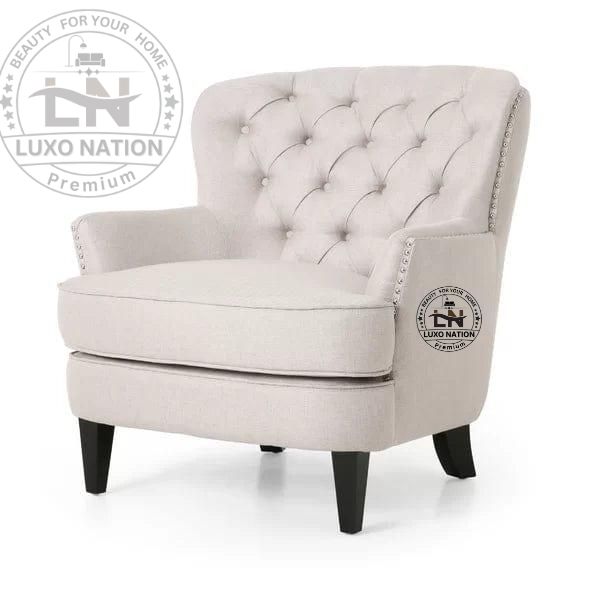 Luxo Nation Designer Armchair with Ottoman – Modern Lounge Chair Combo