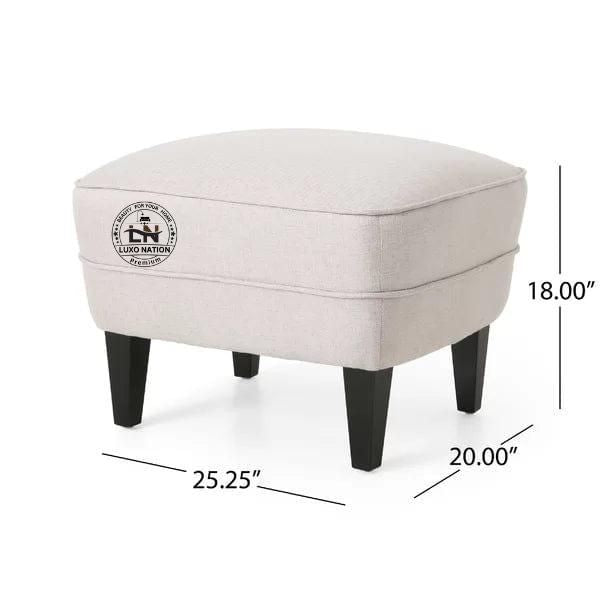 Luxo Nation Designer Armchair with Ottoman – Modern Lounge Chair Combo