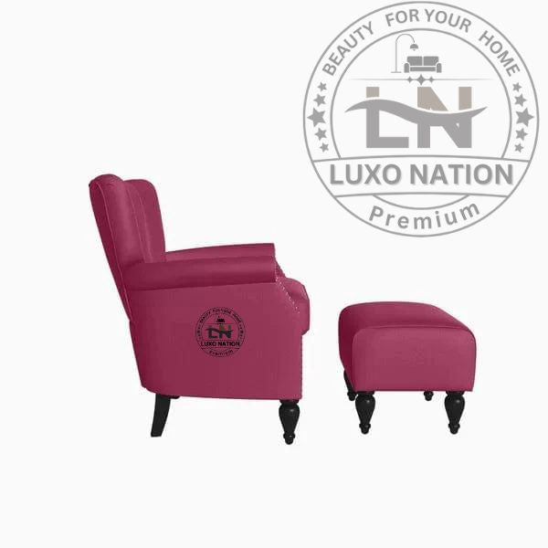 Luxo Nation Modern Accent Chair with Ottoman – Premium Comfort Style