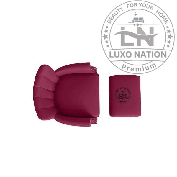 Luxo Nation Modern Accent Chair with Ottoman – Premium Comfort Style