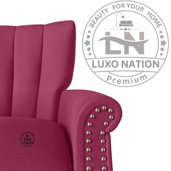 Luxo Nation Modern Accent Chair with Ottoman – Premium Comfort Style