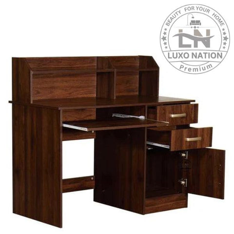 Luxo Nation Study Table with Storage | Premium Wooden Desk for Home Office