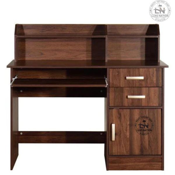 Luxo Nation Study Table with Storage | Premium Wooden Desk for Home Office