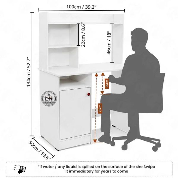 Premium Woodcom Study Desk with Storage – Perfect for Home & Office