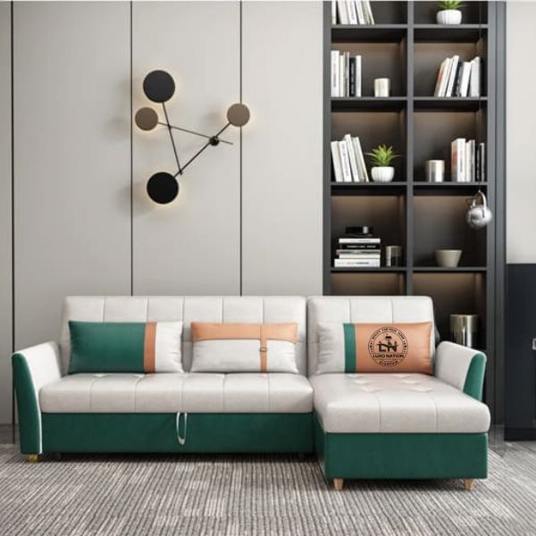 Modern L-Shaped Storage Sofa | Stylish Sectional Couch By Luxo Nation