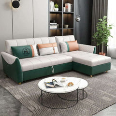 Modern L-Shaped Storage Sofa | Stylish Sectional Couch By Luxo Nation