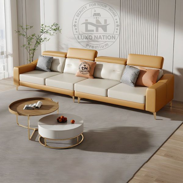 🛋️  American Elegance – Luxury Modular L-Shaped Sofa with Ottoman