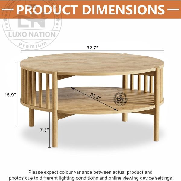 Antique Elegant Wooden Center Table – Round, Vintage, Long-Lasting