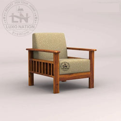 OakElegance Supreme Wooden Sofa Set with Luxurious Seating Look