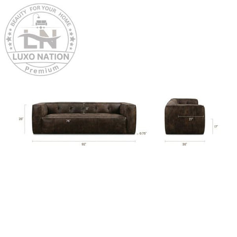 Royale Rest Leatherette Sofa – Bulk Comfort & Modern Style