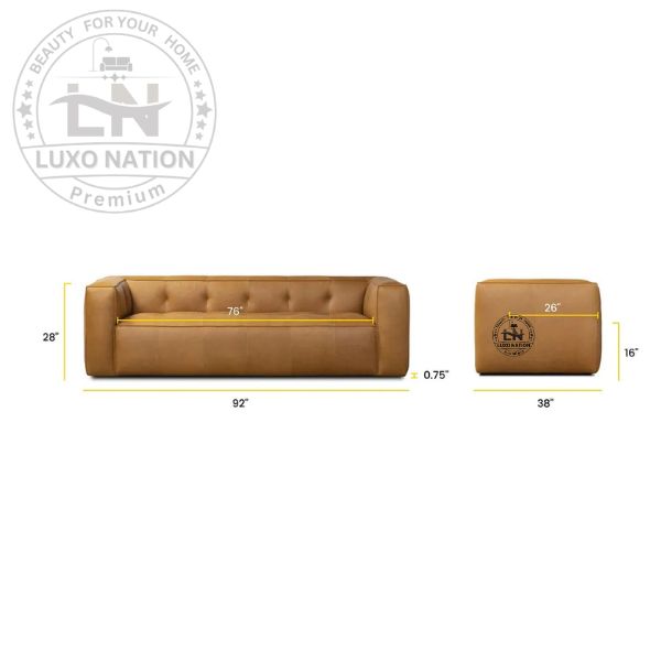 Royale Rest Leatherette Sofa – Bulk Comfort & Modern Style