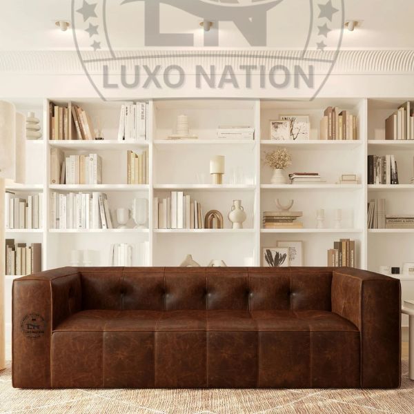 Royale Rest Leatherette Sofa – Bulk Comfort & Modern Style