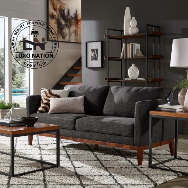 ElanWood Sofa – Stylish Wooden Frame for Modern Spaces By Luxo Nation