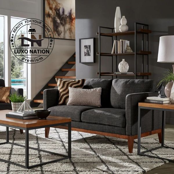 ElanWood Sofa – Stylish Wooden Frame for Modern Spaces By Luxo Nation