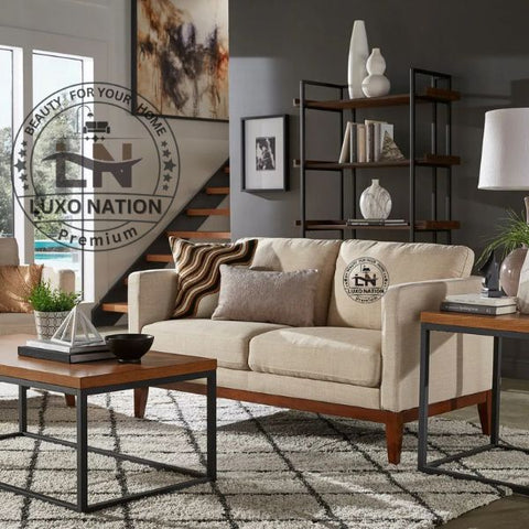 ElanWood Sofa – Stylish Wooden Frame for Modern Spaces By Luxo Nation