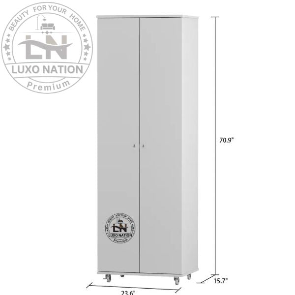 Tall 8-Tier Rolling Shoe Cabinet – Smart Entryway Storage Organizer