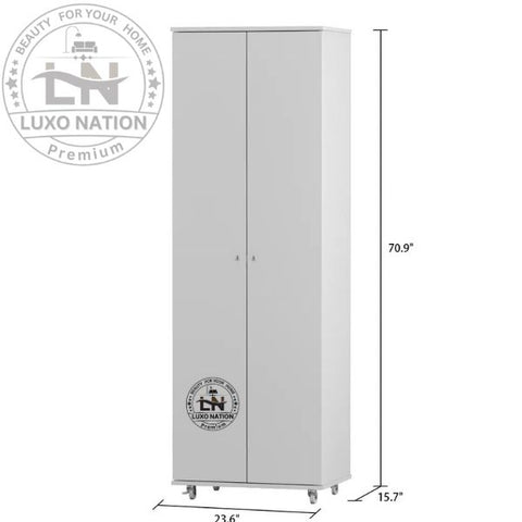 Tall 8-Tier Rolling Shoe Cabinet – Smart Entryway Storage Organizer
