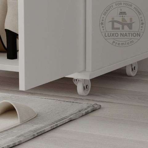 Tall 8-Tier Rolling Shoe Cabinet – Smart Entryway Storage Organizer
