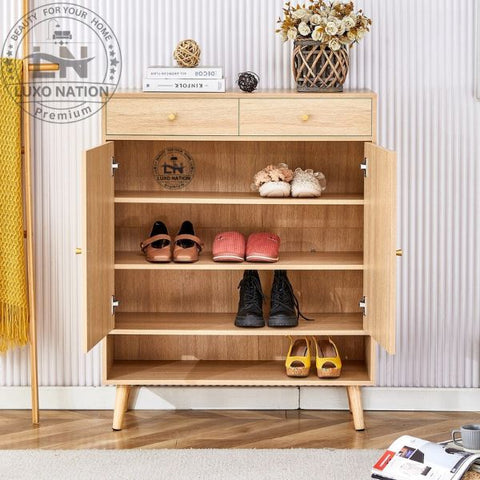 BreezeCane Rattan Shoe Rack – Elegant Shoe Storage for Modern Homes
