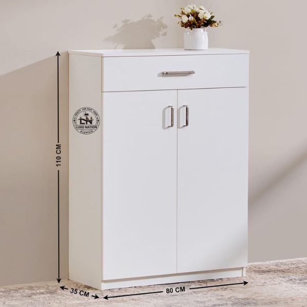 Modern White Shoe Unit – Perfect Entryway Storage Solution