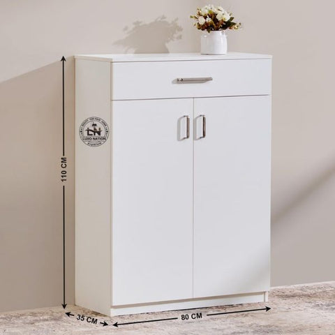 Modern White Shoe Unit – Perfect Entryway Storage Solution