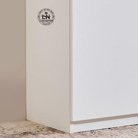 Modern White Shoe Unit – Perfect Entryway Storage Solution
