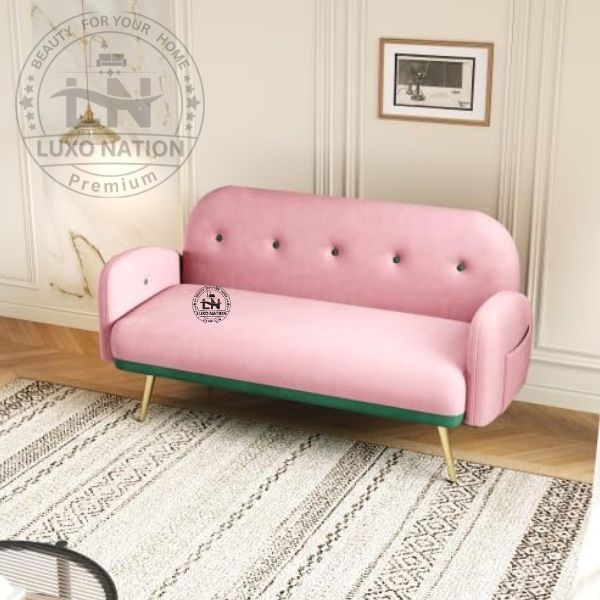 CloudAura Tufted Loveseat – Moder Sofa with Metal Legs for Living room