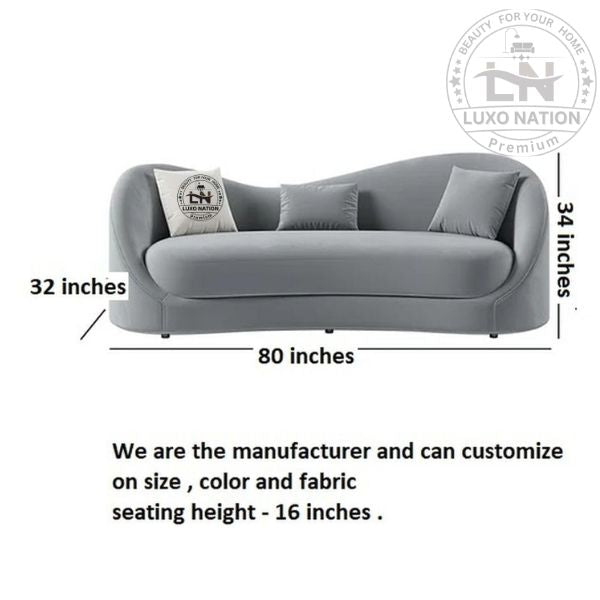 ZenArc Luxe Curve Sofa – Sculpted Elegance in Premium Comfort